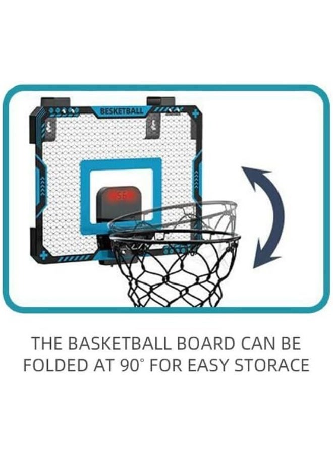 BlueFire Basketball Hoop with LED Lighting & Electronic Scoreboard | 2 Scoring Modes (Timed & Free Play) | Over-the-Door Mini Indoor Hoop Set for Kids Age 4–12 | Easy Installation, Durable Design, Perfect Birthday Gift for Boys & Girls 🎁 - Image 4
