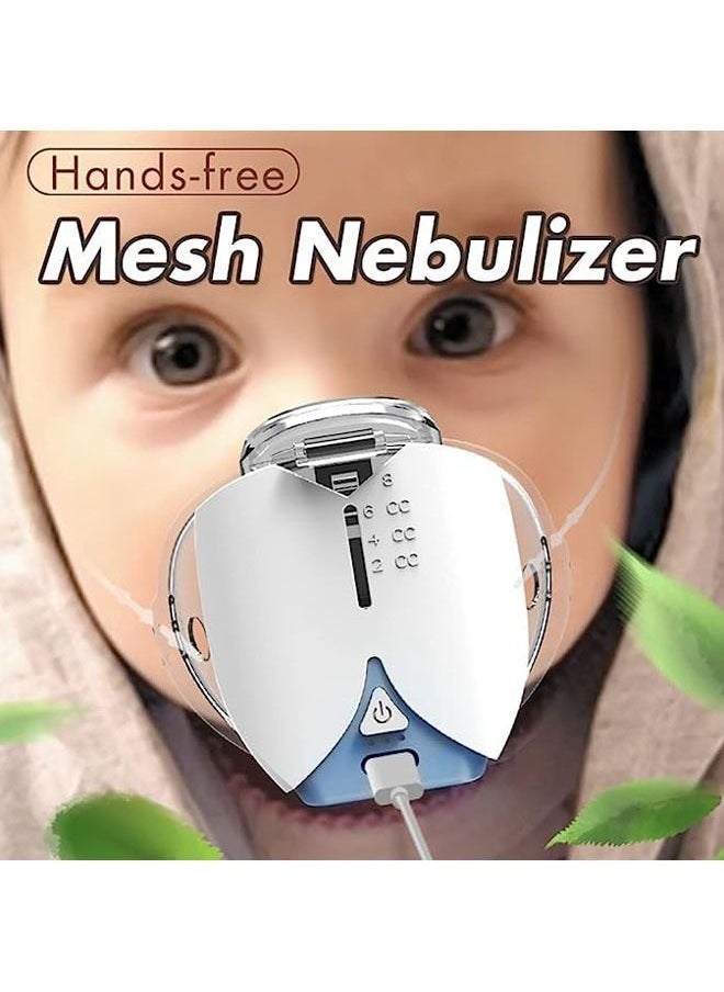 Portable Lightweight Silent Auto Nebulizer Ultrasonic Mesh, Relief From Allergies Asthma With USB and 2 Mask