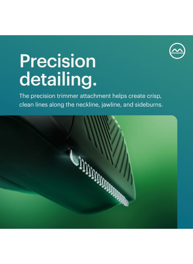 MANSCAPED® The Chairman™ Plus Men’s Electric Foil Face Shaver - Two Interchangeable Blade Heads, SkinSafe® Three-Blade Foil & Precision Sideburn & Jawline Trimmer, USB-C Charging, Gentle on Neck Area - Image 3