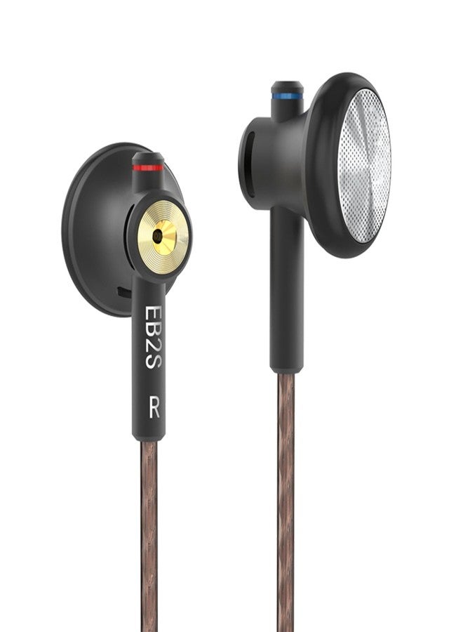 NICEHCK EB2S Wired Earbuds, 15.4mm LCP Dynamic Drivers, HiFi in-Ear Headphones for Android, Phones, Laptops, MP3 (4.4mm Balanced Black) - Image 1