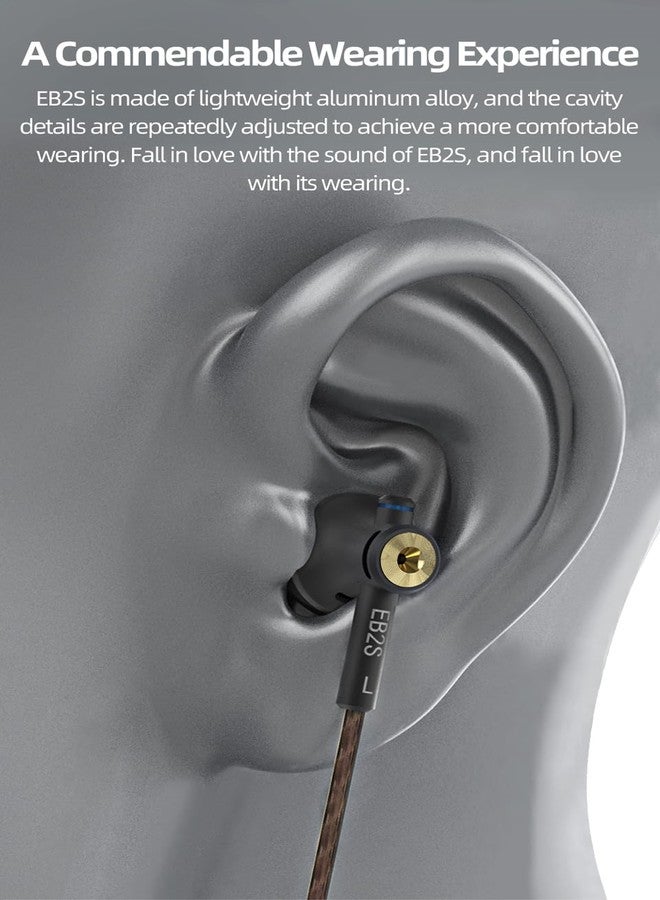 NICEHCK EB2S Wired Earbuds, 15.4mm LCP Dynamic Drivers, HiFi in-Ear Headphones for Android, Phones, Laptops, MP3 (4.4mm Balanced Black) - Image 5