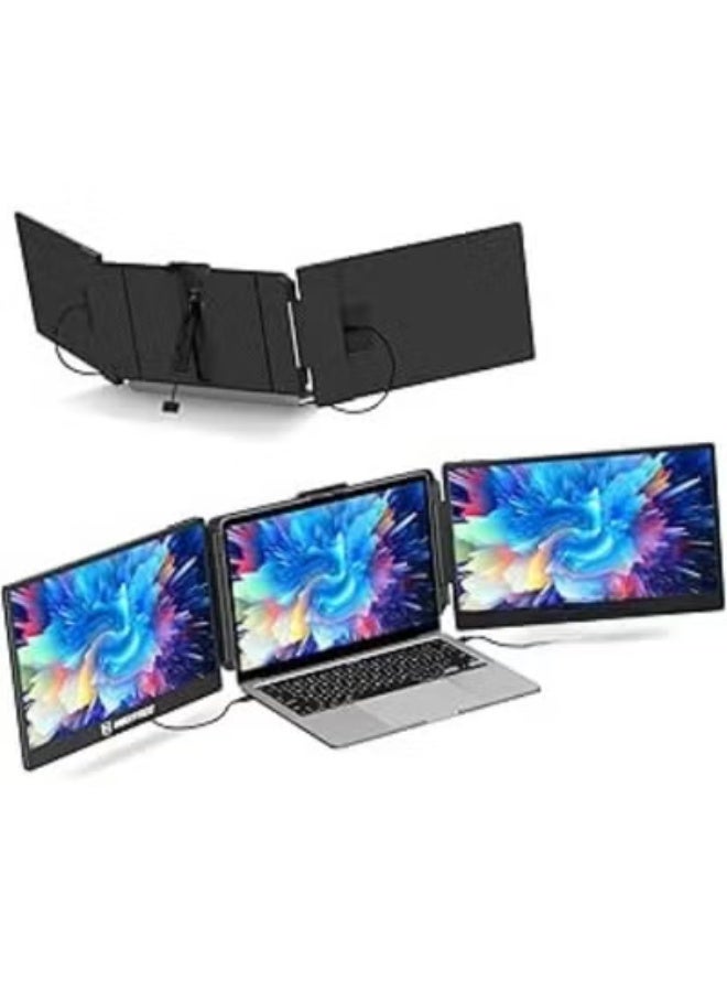 Triple Monitor Laptop Extender 14" – Portable 1080P HD Plug & Play Screen for 13-17" Laptops, Compatible with Windows, Mac, Surface, Android & Switch - Image 1