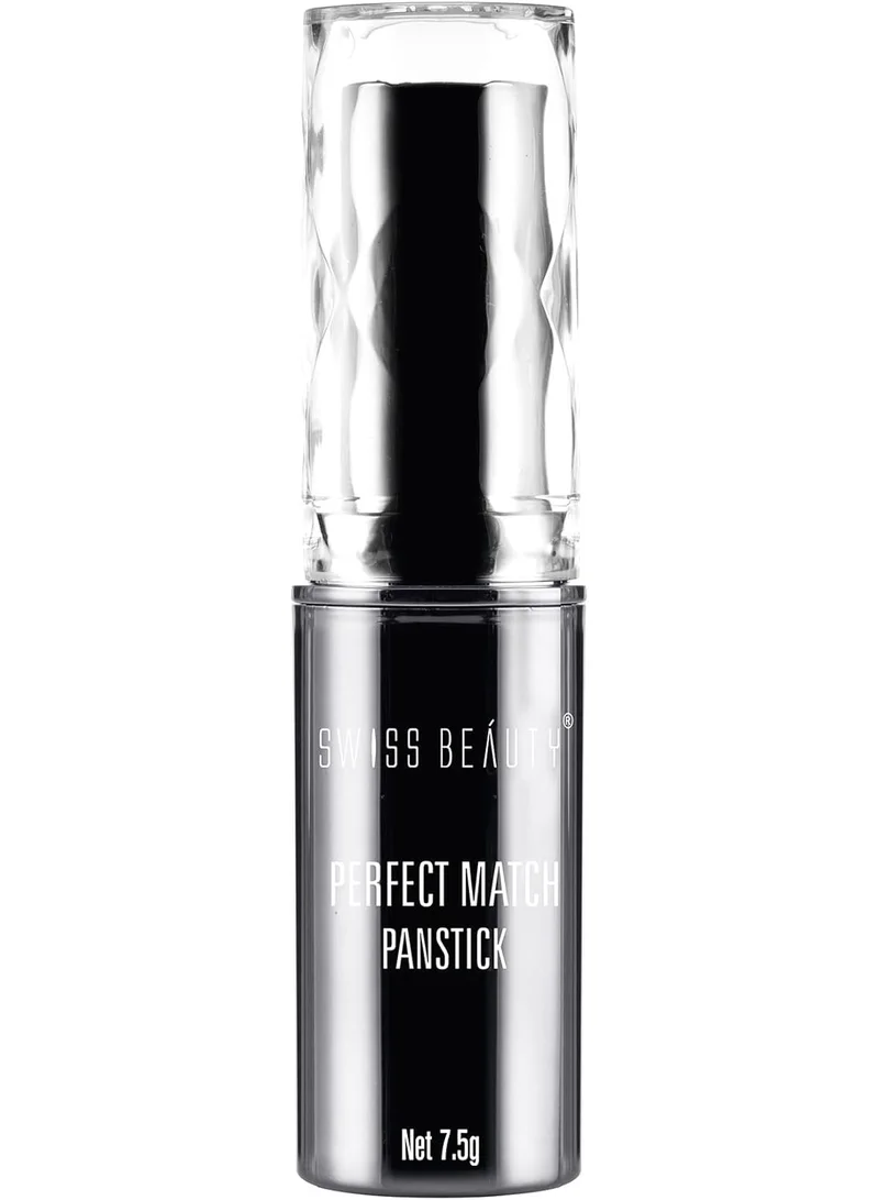 Swiss Beauty Swiss Beauty Perfect Match Panstick Foundation | Lightweight, Full Coverage Foundation With Natural And Dewy Finish For Face Makeup| Easy To Apply With Hand Stick Applicator | 7.5Gm |