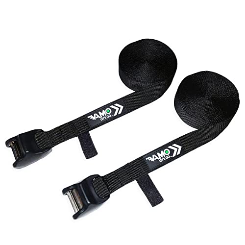 VAMO SUP Kayak Surfboard Surf Rack Tie Down Straps - Black Pair (15FT) - Image 5