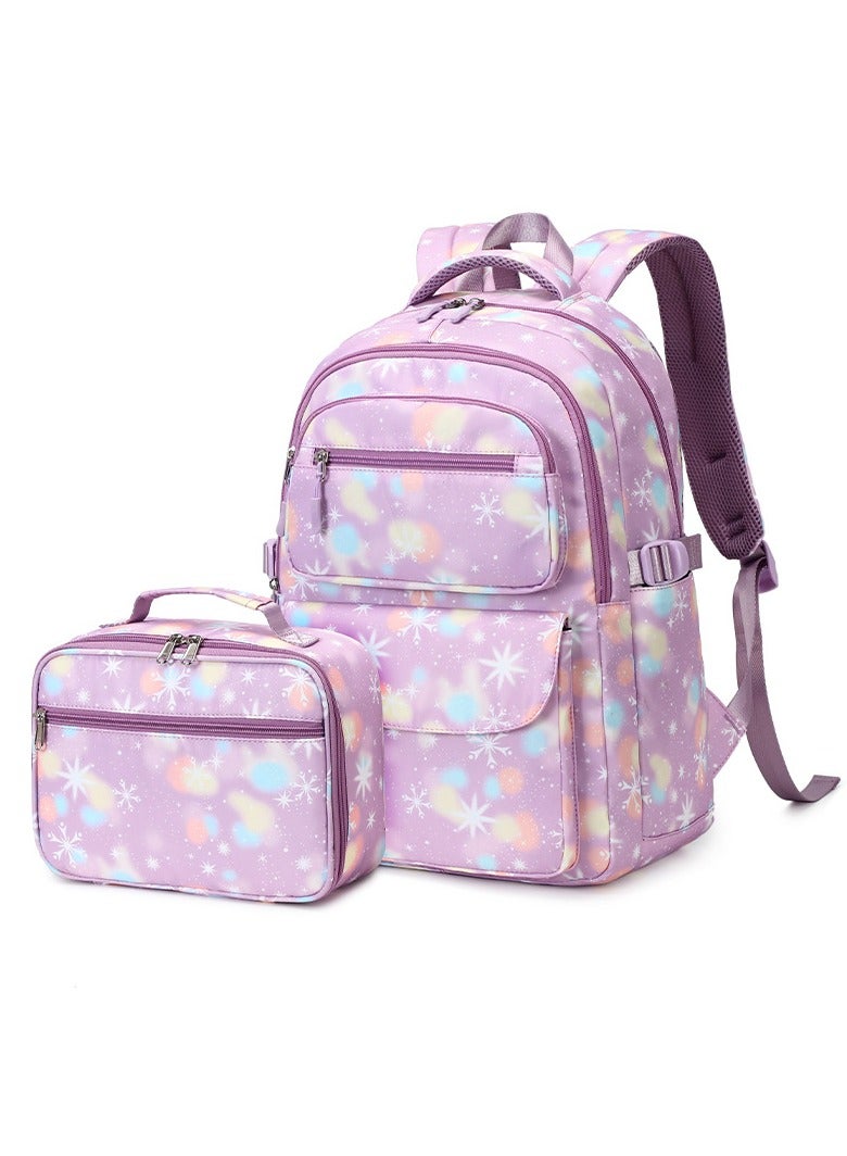 SKT Shiketro Two-Piece Student Schoolbag Outdoor Printed Waterproof Backpack - Image 1