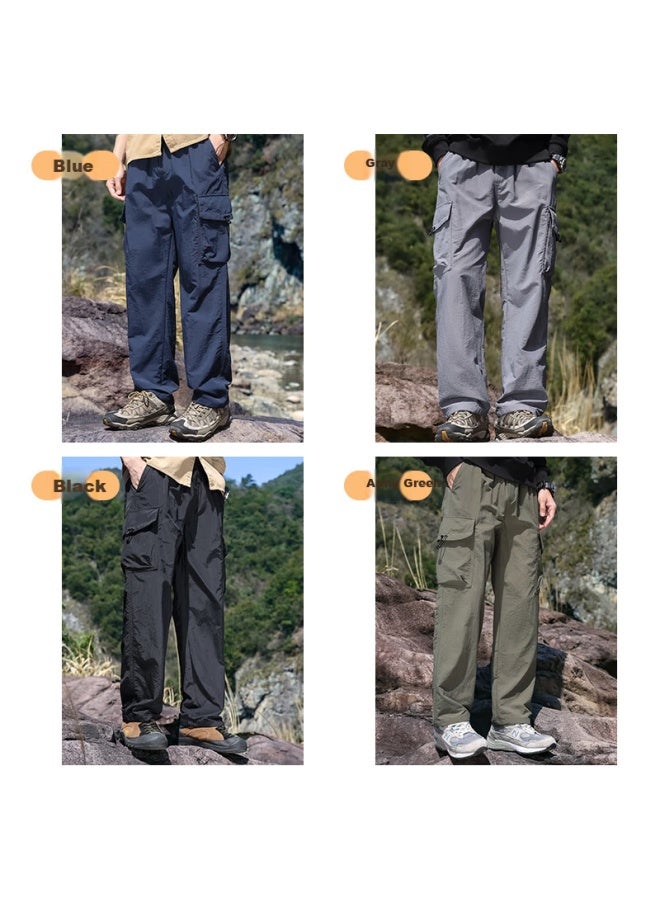 Eastern Camel Men's Summer Quick-drying All-match Outdoor Paratrooper Tactical Pants Casual Trousers Grey M - Image 3