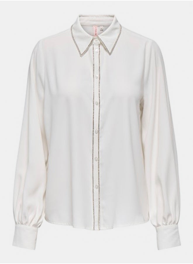 ONLY Onlisia Vinea Life Ls Embelis Shirt Wvn  - Image 1