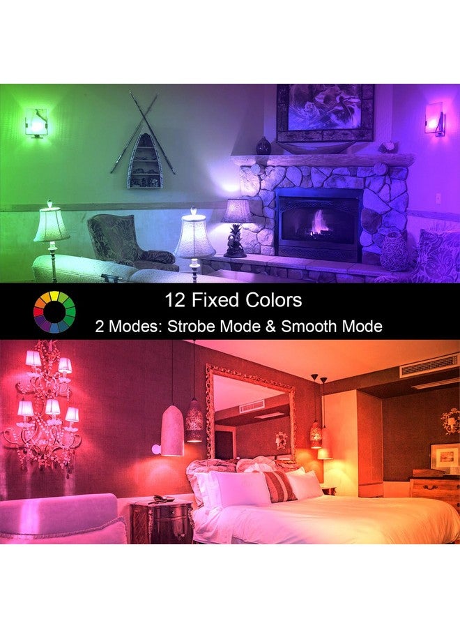 ILC E12 LED Light Bulbs (40w Equivalent) 5W, Color Changing RGB, 5700K Daylight White, Small Base Candelabra Round Light Bulb, A15 Candle Base, 12 Colors 2 Modes Timing with Remote Control (4 Pack) - Image 1