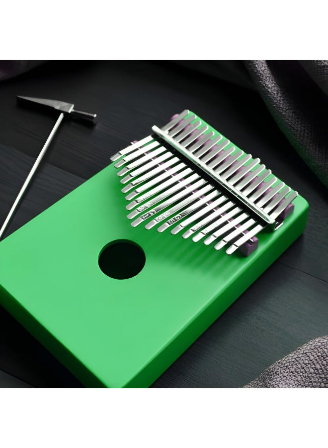 Wooden Kalimba Finger Thumb Piano Mbira 17 Keys C Key + Tuning Hammer & Storage Pouch Portable Instrument for Beginners & Hobbyists - Image 1