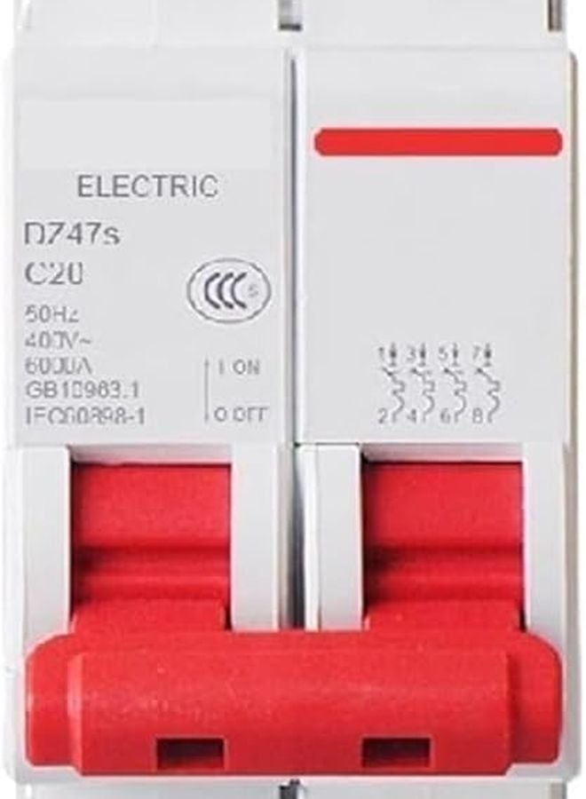 DZ47S 2P قاطع دائرة مصغر من النوع C 6 كيلو أمبير 2 أمبير MCB - Image 1