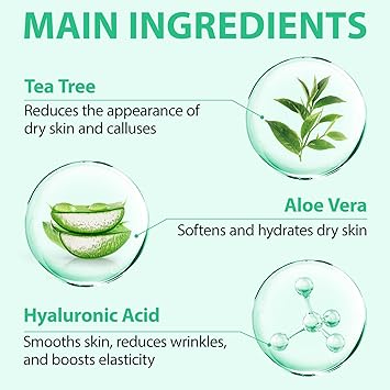 40 Urea Cream Plus 2 Salicylic Acid Hyaluronic AcidTea Treeand Aloe Vera Foot Cream Deep Moisturizes Urea Cream for Foot and Hand Maximum Strength Callus Remover for Cracked Feet Heels - Image 5