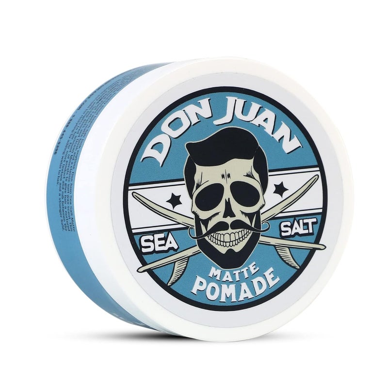 Don Juan Sea Salt Matte Pomade  Water Based  Medium Hold  Matte Finish  Natural Plant Extracts and Ocean Minerals  Surf Wax Scent 4 oz