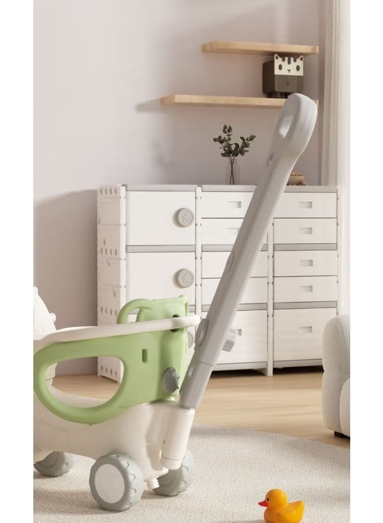 فول جوي حصان هزاز مع مسند للظهر للأطفال مع لوح توازن قابل للفصل وموسيقي وترامبولين 4*1 ,80*71*100 سم - Image 3