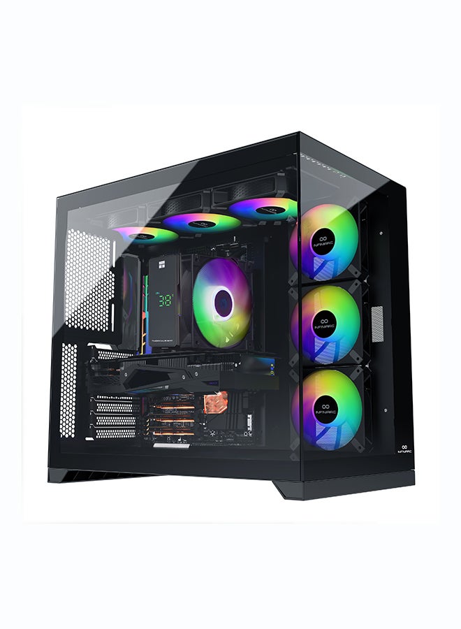 انفني ارك INFINIARC 5070 Gaming Desktop PC (Intel Core Ultra 5, RTX 5070 12G GPU, 16GB DDR5 RAM, 1TB SSD, B860 Motherboard, Cube Case, Digital Air Cooler ARGB, 750W Gold PSU, Windows PRO) Black Black - Image 2