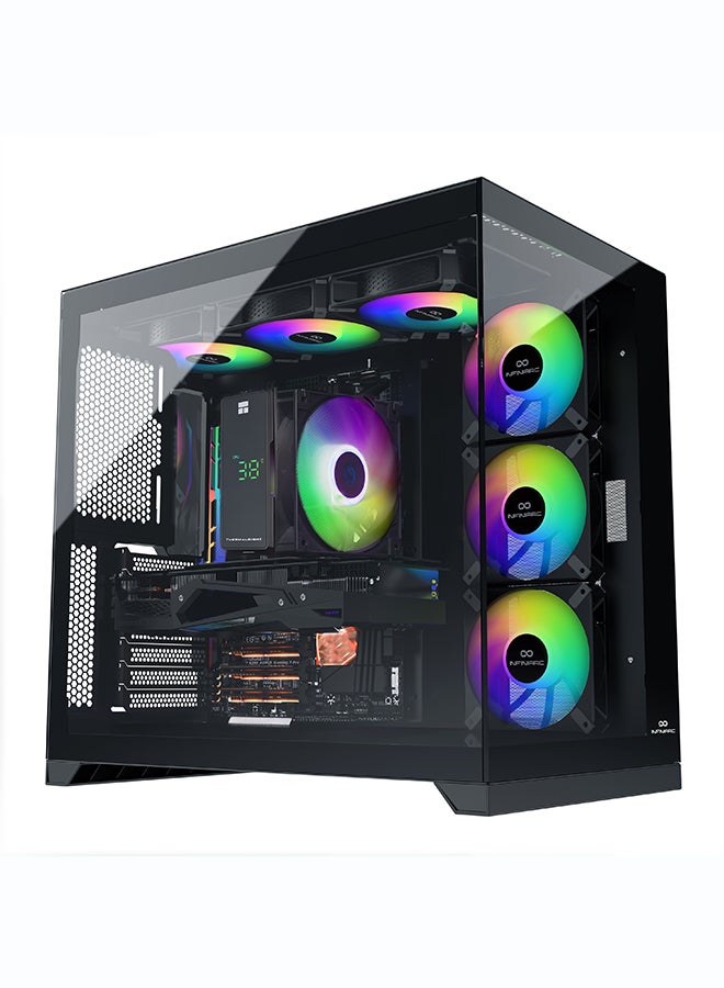 انفني ارك INFINIARC 5070 Gaming Desktop PC (Intel Core Ultra 5, RTX 5070 12G GPU, 16GB DDR5 RAM, 1TB SSD, B860 Motherboard, Cube Case, Digital Air Cooler ARGB, 750W Gold PSU, Windows PRO) Black Black - Image 3