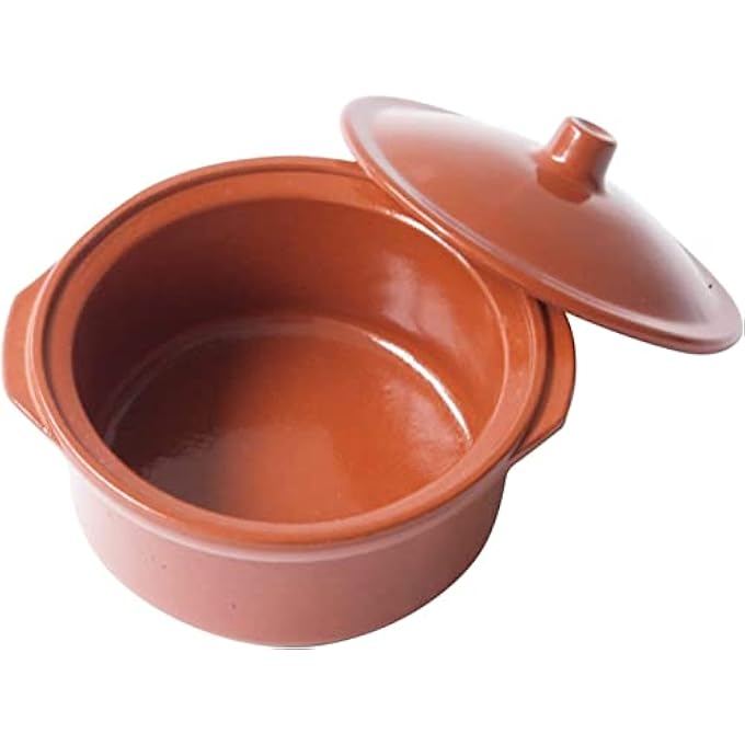 rayihni Spanish Clay Pot Cocotte Traditional Ceramic Pot 2800Ml  23Cm 202 Brown - Image 2
