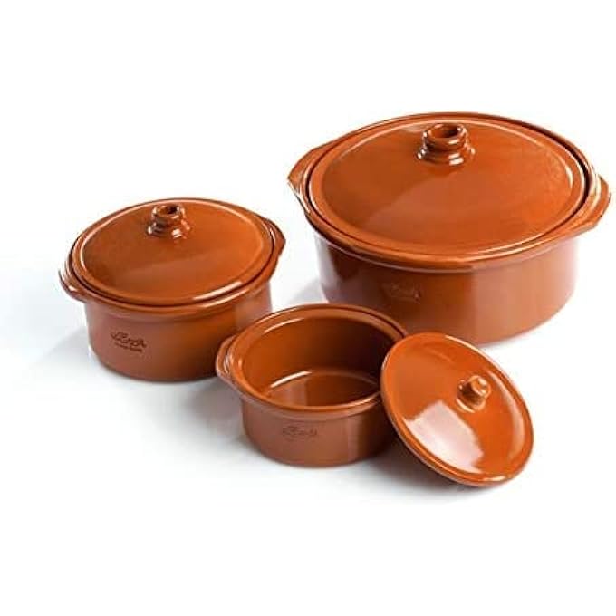 rayihni Spanish Clay Pot Cocotte Traditional Ceramic Pot 2800Ml  23Cm 202 Brown - Image 5