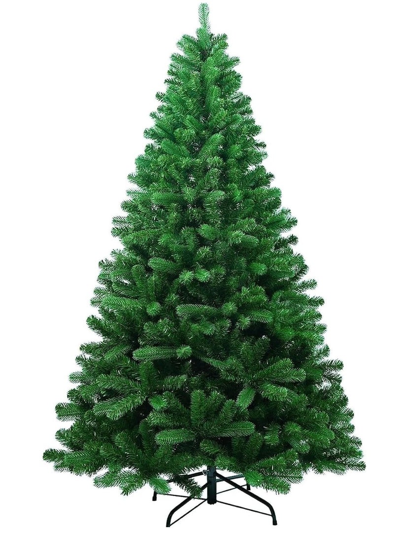 Y&D （2.1M）Christmas Tree 7ft Real Pine Needles Artificial Christmas Trees with 1400 Full Branches Tips Xmas Tree for Home and Office,Easy Assembly Metal Stand - Image 3