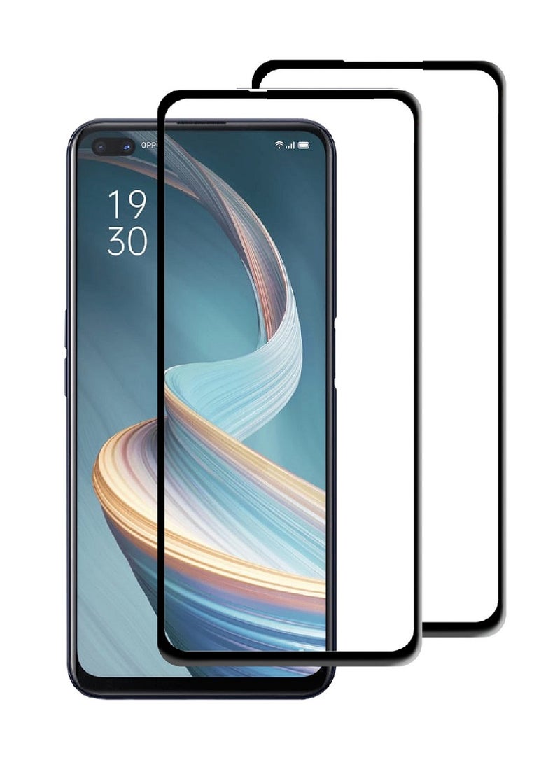 Super 2 Pieces Tempered Glass Screen Protector 5D Designed For Oppo A92s Full Glue Edge to Edge Full Screen Coverage And Bubble Free - Image 1