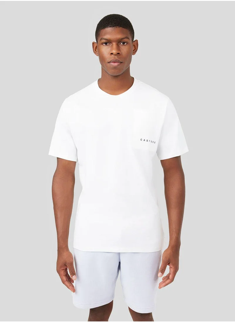 كاستور Men’S Short Sleeve Logo T Shirt – White