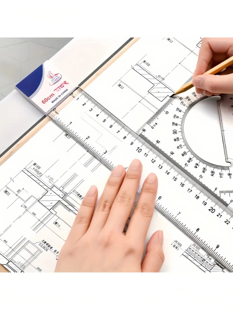 مجموعة رسم بوصلة احترافية دقيقة من 22 قطعة، مجموعة أدوات هندسية معدنية متينة مع حقيبة بسحاب محمولة، للرسم والرياضيات والهندسة ورسم الدوائر والتخطيط - Image 2