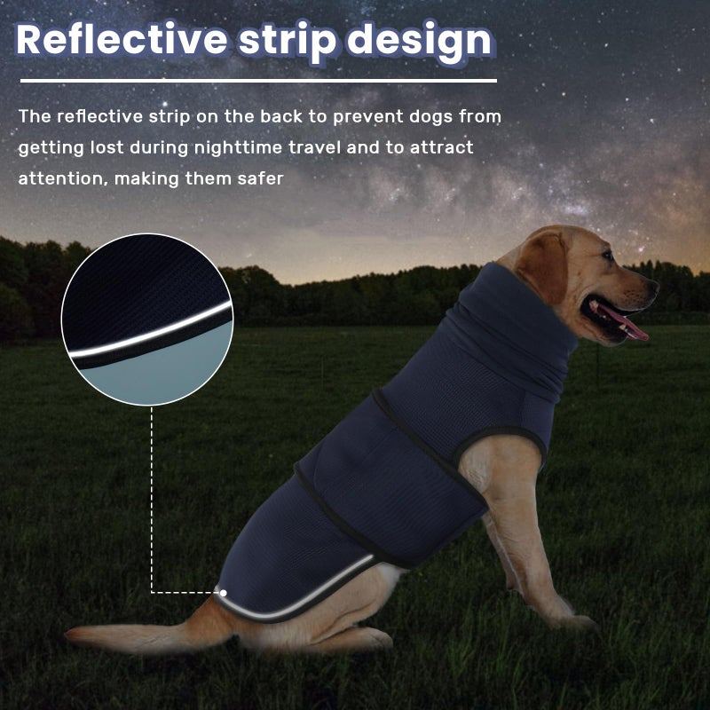 IDOMIK Dog Anxiety Calming Hoodie, Breathable Dog Jacket Vest for Thunderstorms, Fireworks, Vet Visits, Separation, Noise Block & Ear Protection Recovery, Blue, S - Image 5
