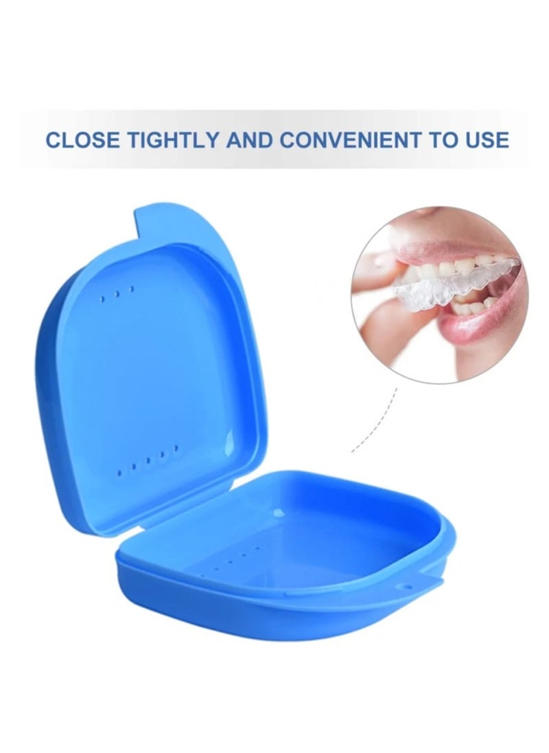 Generic - Retainer Case for Dental Braces, Orthodontic Retainer Storage Case, Clear Retainer Holder Box for Dental Braces, Retainer Holder, Mobile Retainer Storage Box for Post-Orthodontic Teeth Retention, Retainer Case, Night Guard Storage Case, Dental Braces Container, Storage Box for Orthodontic Braces, Portable Box for Removable Teeth Aligners and Retainers, Night Guard, Portable Retainer Bag, Travel-Friendly Case for Protecting Retainers from Breakage with Ventilation Holes and Easy to Clean, Dental Appliance Storage Case - Color Blue - Image 1