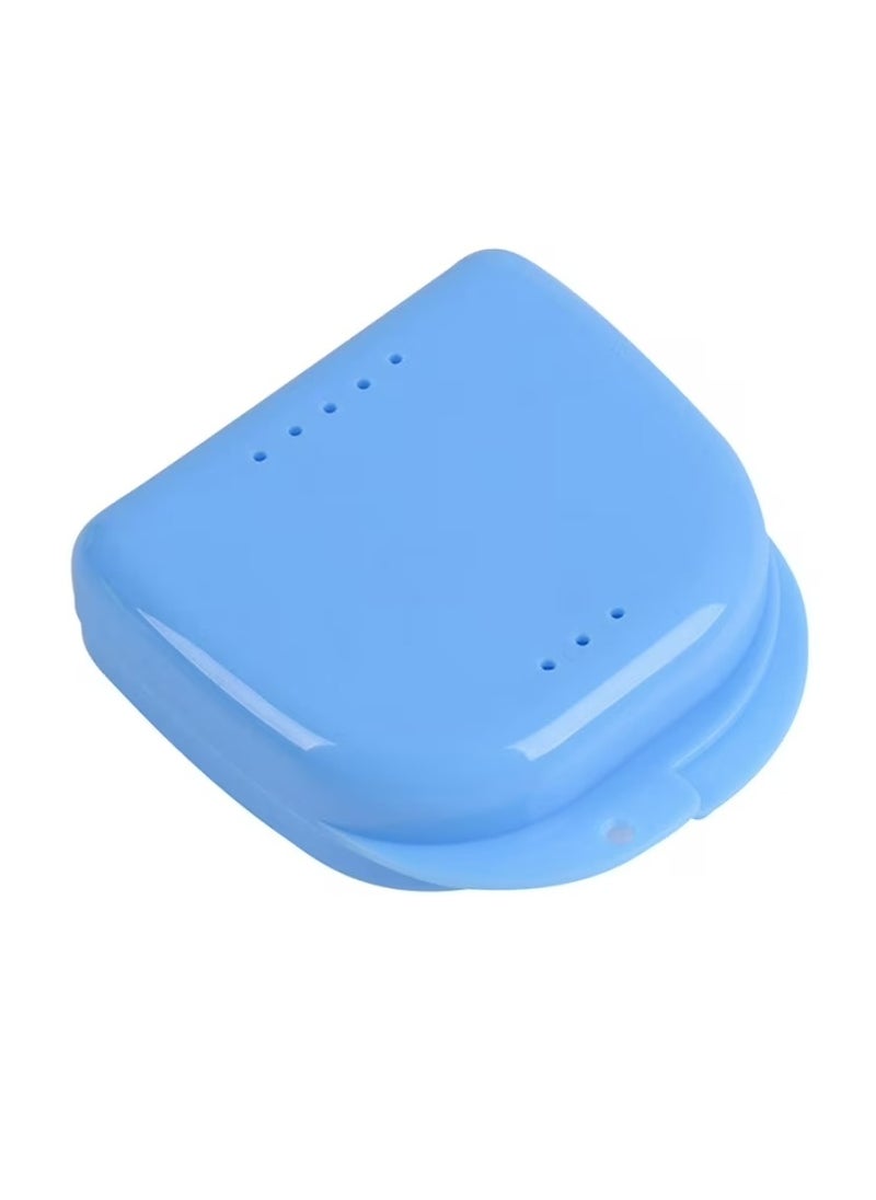 Generic - Retainer Case for Dental Braces, Orthodontic Retainer Storage Case, Clear Retainer Holder Box for Dental Braces, Retainer Holder, Mobile Retainer Storage Box for Post-Orthodontic Teeth Retention, Retainer Case, Night Guard Storage Case, Dental Braces Container, Storage Box for Orthodontic Braces, Portable Box for Removable Teeth Aligners and Retainers, Night Guard, Portable Retainer Bag, Travel-Friendly Case for Protecting Retainers from Breakage with Ventilation Holes and Easy to Clean, Dental Appliance Storage Case - Color Blue - Image 1