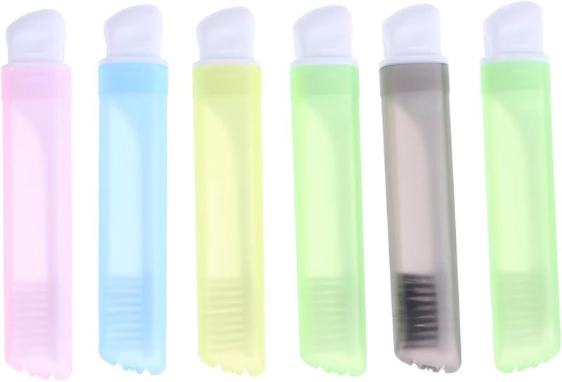6pcs Portable Folding Toothbrush Set Soft Bristles For Travel Camping Daily Use - Image 2