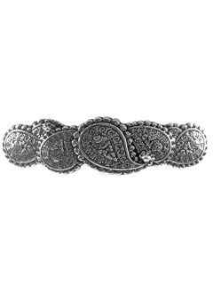 Oberon Design Small Paisley Hair Clip Hand Crafted Metal Barrette Made in the USA with a small 60mm Clip by Oberon Design 