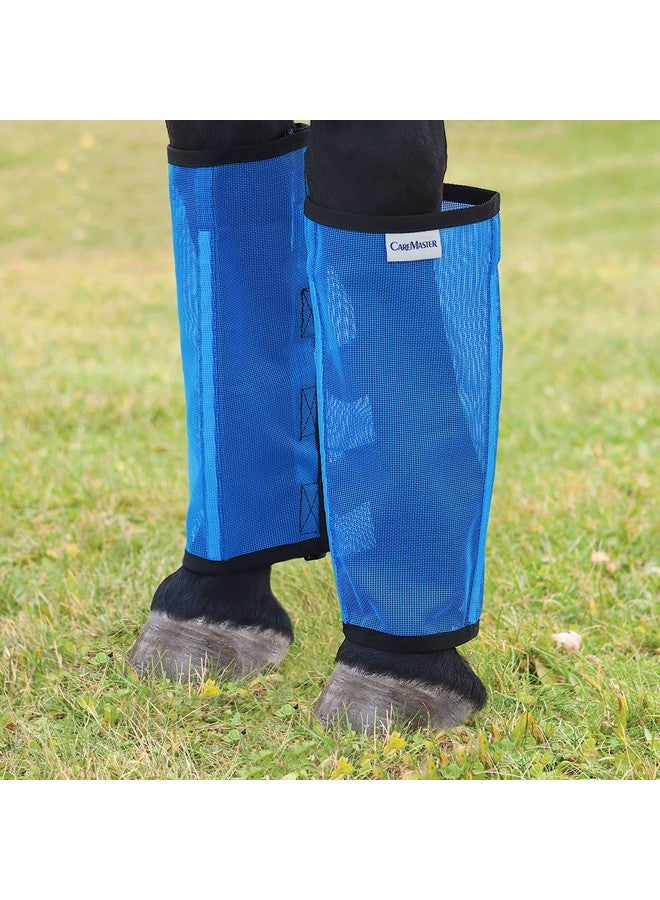 CareMaster Mesh Fly Boots For Horse Stomp Reduction Easy To Wear Set Of 4Sky Blue - Image 2