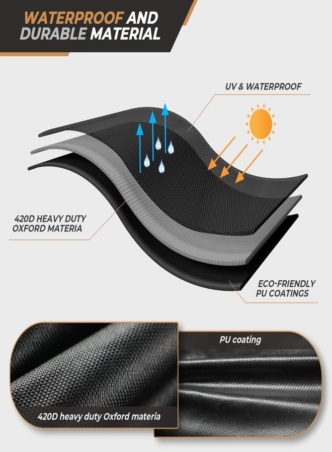 Aurragiy Patio Hanging Egg Chair Cover 420D Outdoor Double Wicker Egg Swing Covers Waterproof Patio Swing Loveseat Dust Protector 91x80 inches Black - Image 4