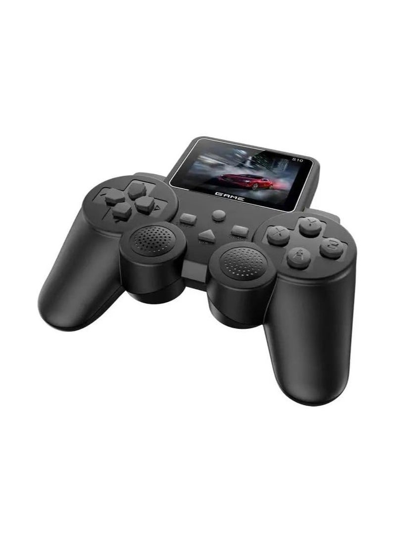 PlayingStation 520-in-1 Retro Games Handheld - Controller Console with Loads of Classic Arcade Games - Gamepad Console with AV TV Out (Black Double Player)