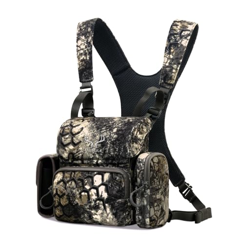 MOXULE Binocular Harness Chest Pack Waterproof Bino Case with Rangefinder Pocket for Birdwatching and Hiking BINO R2 Pro - Image 1