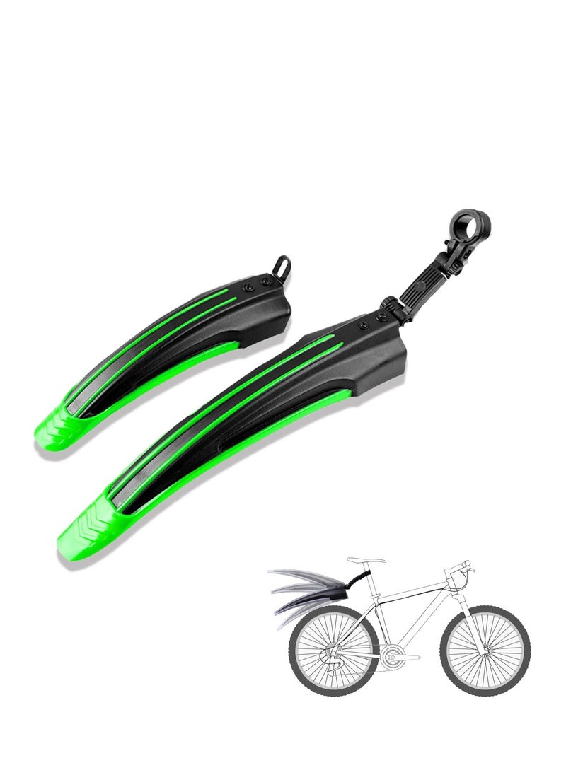 SYOSI - Bike Fender Set, Universal Retractable Road Mountain Bicycle Bike Mudguard Set, Front and Rear Tires Mud Guard for 20"-26" Mountain Bike - Image 1