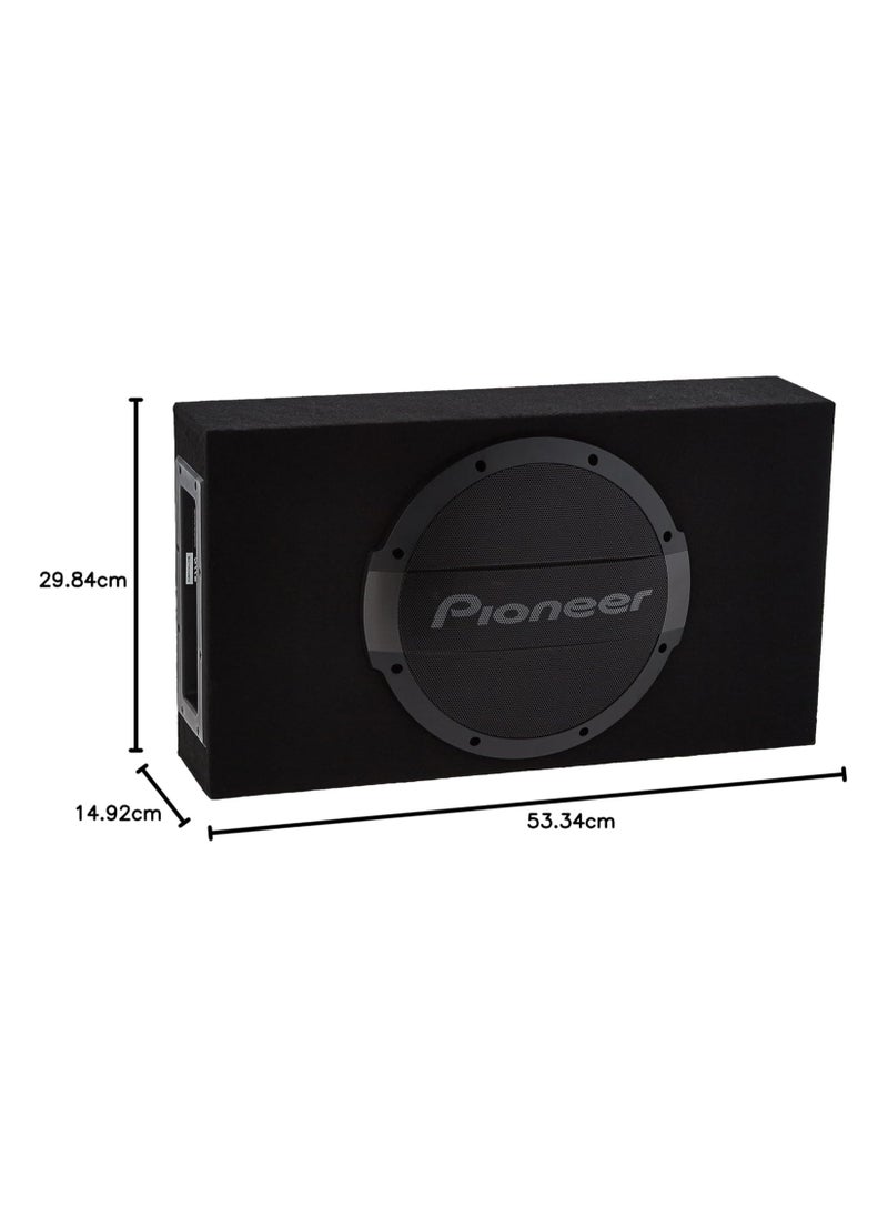 TS-WX1010LA 10" Shallow Mount Sealed Enclosure Subwoofer with Built-in Amplifier, One Size