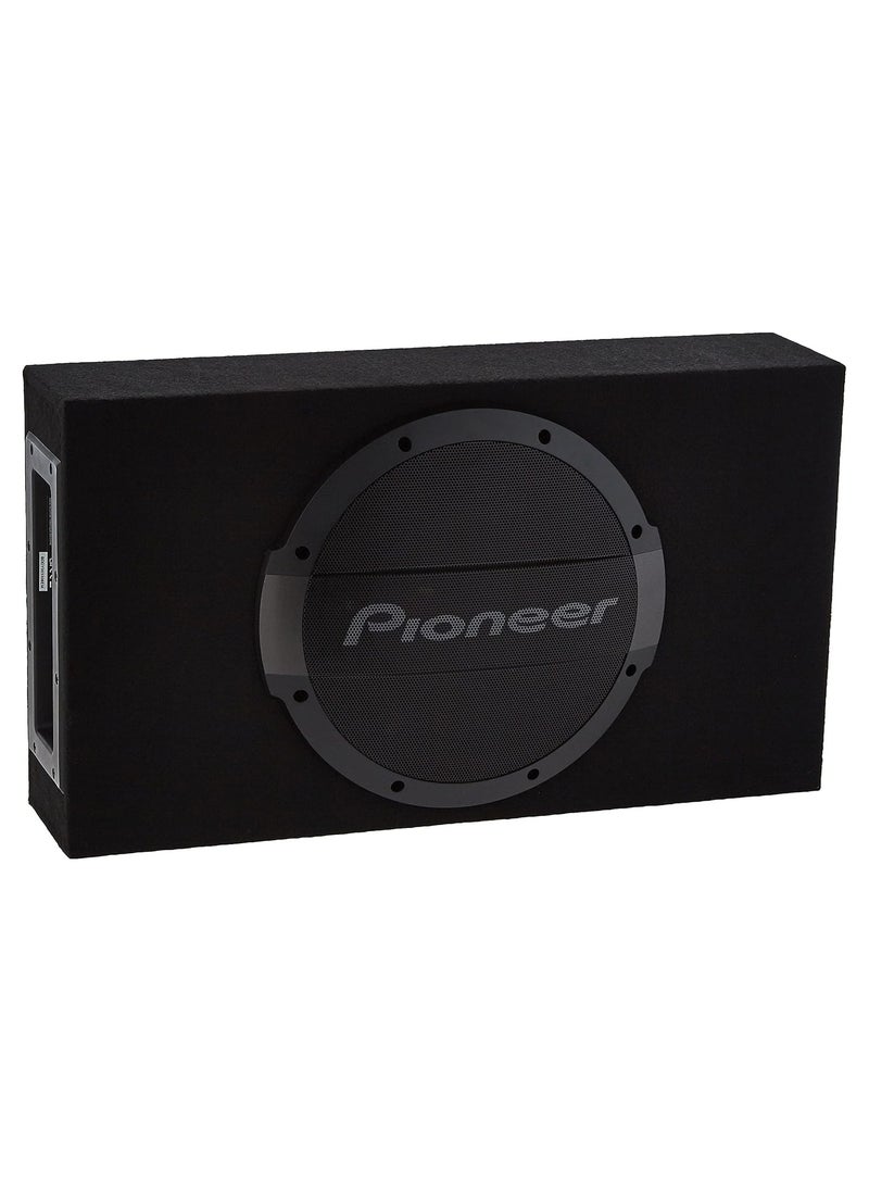 Pioneer TS-WX1010LA 10" Shallow Mount Sealed Enclosure Subwoofer with Built-in Amplifier, One Size  - Image 1