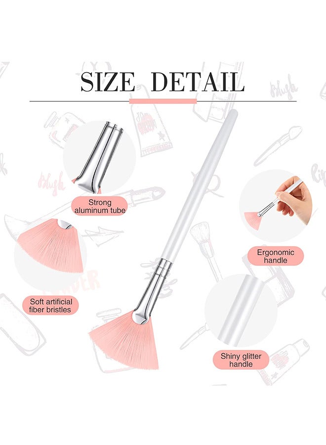 Depend 6 Pcs Facial Brushes Fan Mask Brushes, Soft Mask Applicator Brush Tools Slim Makeup Brushes Cosmetic Tool For Peel Glycolic Mask Makeup And Mud Cream (Pink, 5.91 Inch) - Image 3