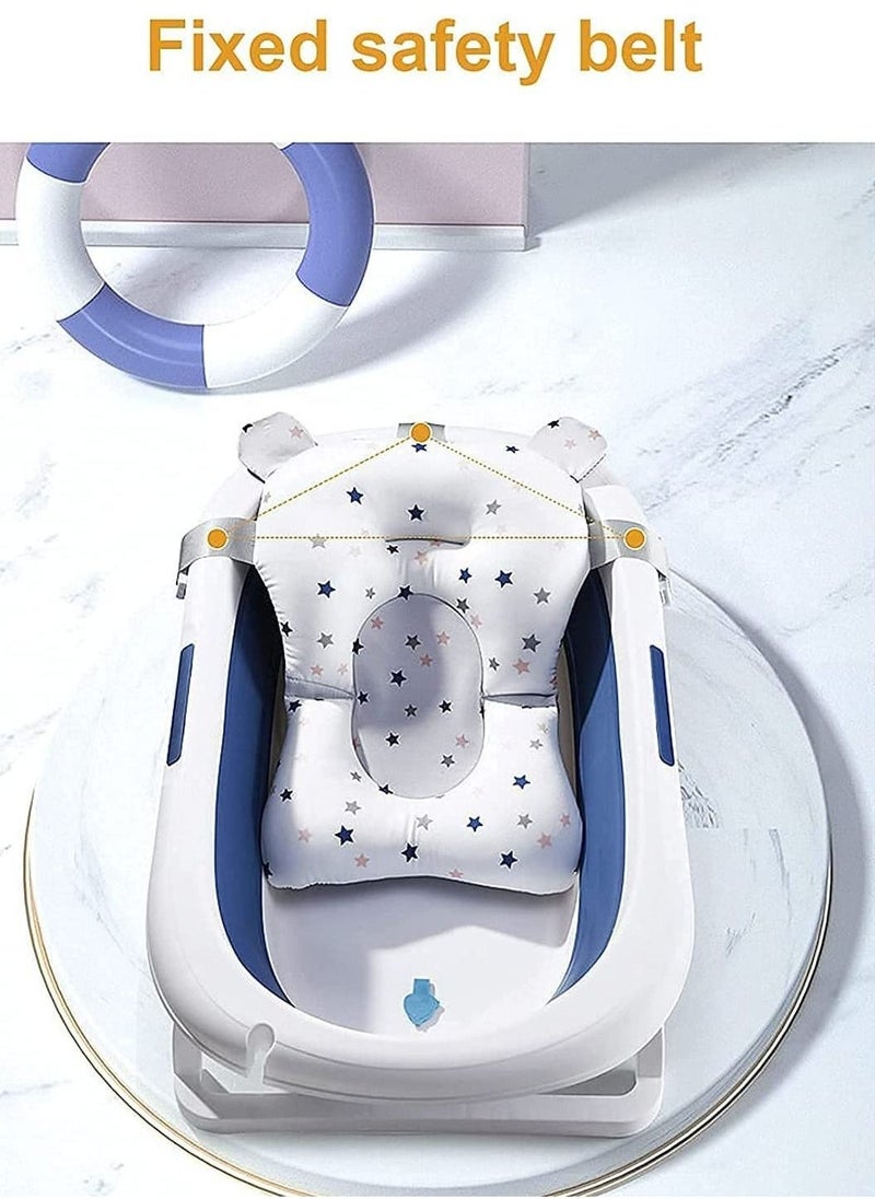 Baby Bath Cushion Pad ONLY, Newborn Bath Bed Adjustable Baby Shower Mat Non-Slip Soft Padded Infant Bathtub Support Foldable Baby Bath Seat Back Pillow Infant Bather Floating Pad, 0-12 M, NO Bathtub  - Image 4