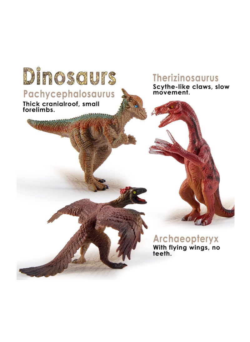 SYOSI - 16 Pcs Dinosaur Figures Toys for Boys Children Realistic Dinosaur Toy Figure Playset T Rex Triceratops Dinosaur Set Educational Toys Gift for Age 3 Up Year Old Kids Boy Girl Child - Image 1