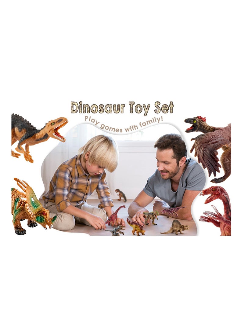 SYOSI - 16 Pcs Dinosaur Figures Toys for Boys Children Realistic Dinosaur Toy Figure Playset T Rex Triceratops Dinosaur Set Educational Toys Gift for Age 3 Up Year Old Kids Boy Girl Child - Image 1
