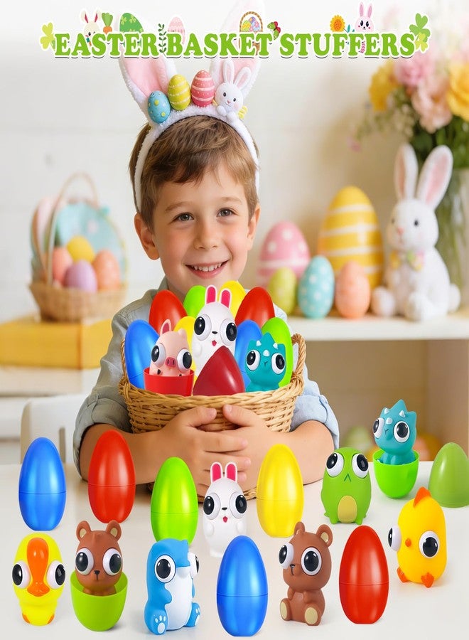 AuroTops 8 Pack Prefilled Easter Eggs with Toys,Easter Eggs Filled Popping Eyes Fidget Toys for Kids,Easter Basket Stuffers,Easter Egg Hunt,Easter Party Favors,Classroom Prizes Bulk - Image 4