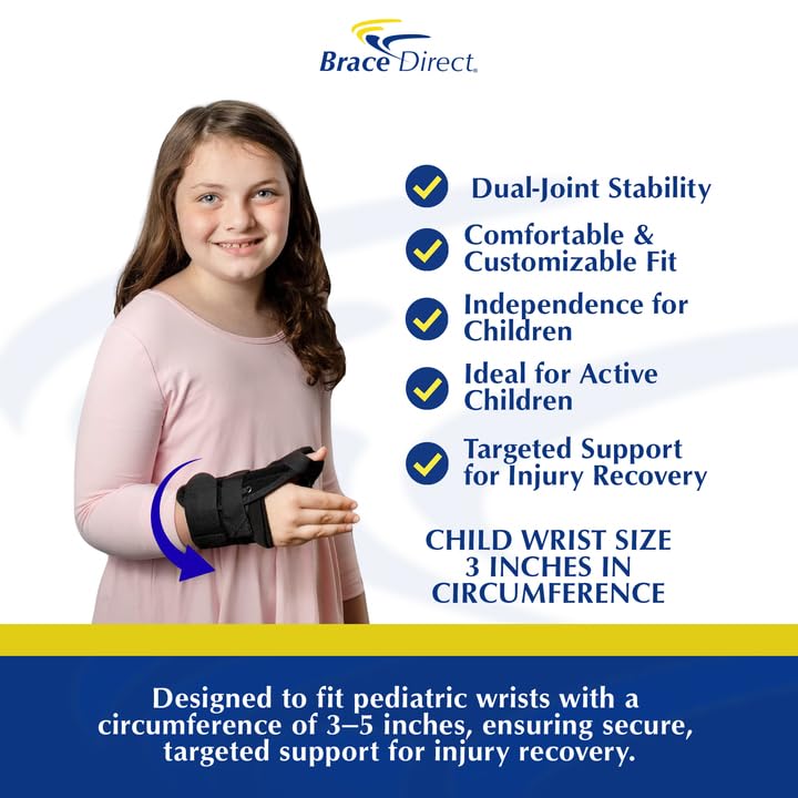 Brace Direct Pediatric Thumb Spica Wrist Splint for Kids - Childrens Thumb Immobilizer for Sprains, Tendonitis, Carpal Tunnel, Juvenile Arthritis (Child: Left Wrist 3-5" Circ) - Image 5