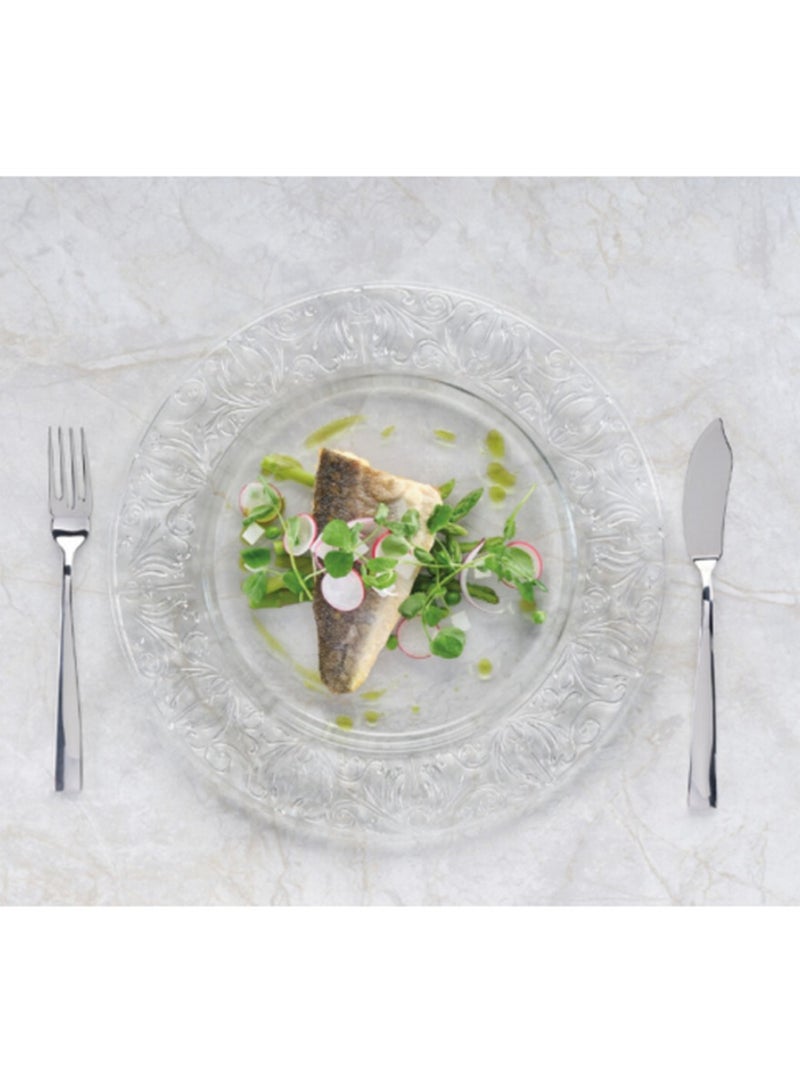 فيديفي طقم أطباق بورانو زجاجية عالية الوضوح مكون من قطعتين شفاف كريستالي 32 سم - Image 2