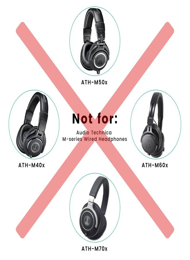 weishan كابل ATH-M50xBT، بديل كابل Aux الملف لسماعات الأذن اللاسلكية Audio Technica ATH-M50xBT2 و ATH-SR50BT، سلك تمديد 3.5 مم (1/8") مع محول 6.35 مم (1/4")، بطول 14 قدم - Image 3