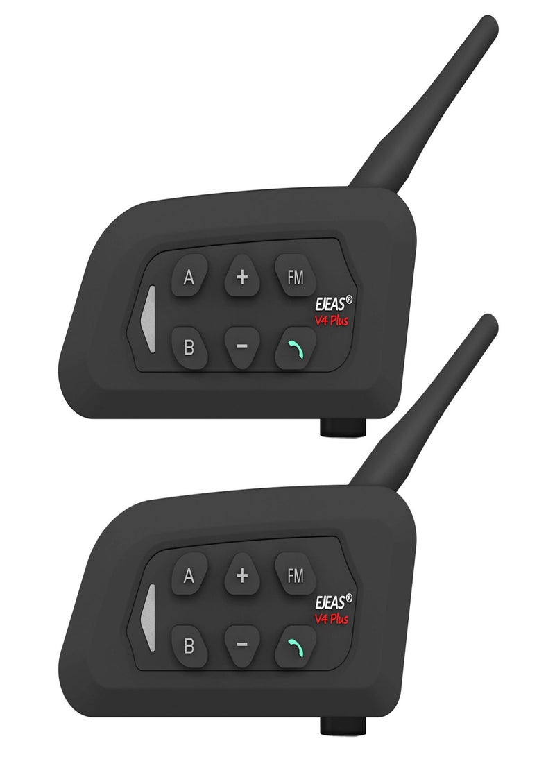 إيجياس سماعة رأس EJEAS V4Plus للدراجات النارية مزودة بواجهة Type-C مع اتصال داخلي بتقنية BT لأربعة أشخاص مع إمكانية الاتصال في الوقت الفعلي - Image 1