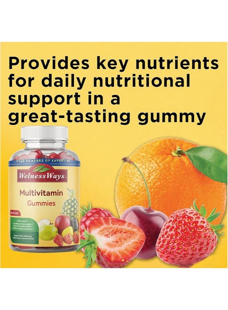 WelnessWays Multivitamin Gummies for Adults - Multivitamin Gummy with B12 Biotin - Gelatin-Free Gummy Multivitamins for Men & Women - Vitamin Gummies with Zinc & Vitamin D - Non-GMO Gluten-Free - Image 2