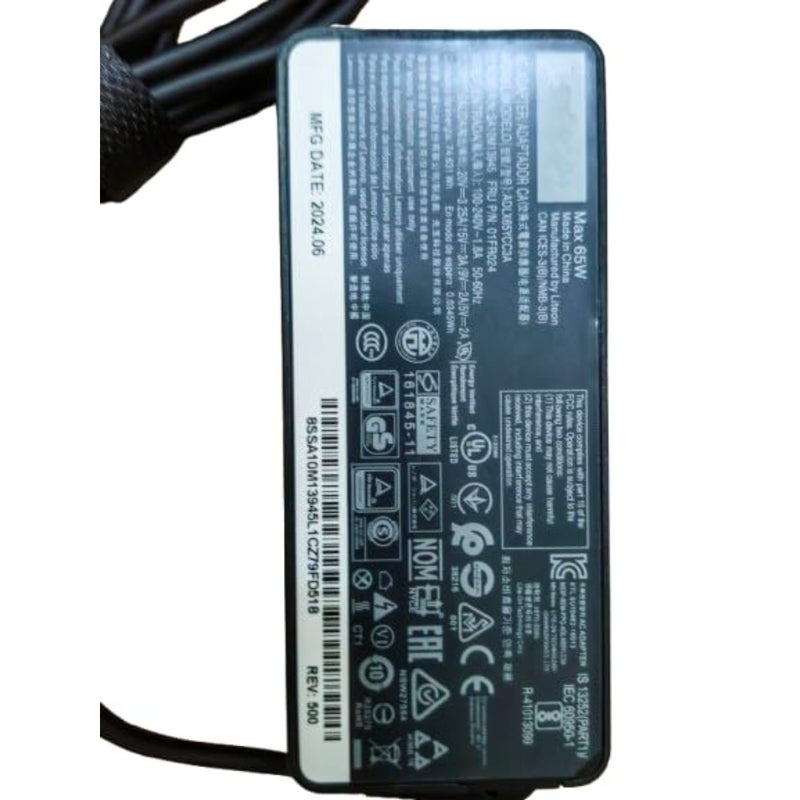 محول تيار متردد USB-C بقدرة 65 وات، محول توصيل طاقة بديل للشحن السريع لأجهزة الكمبيوتر المحمول والكمبيوتر اللوحي المتوافق مع الأجهزة من النوع USB-C، مع كابل طاقة - Image 3