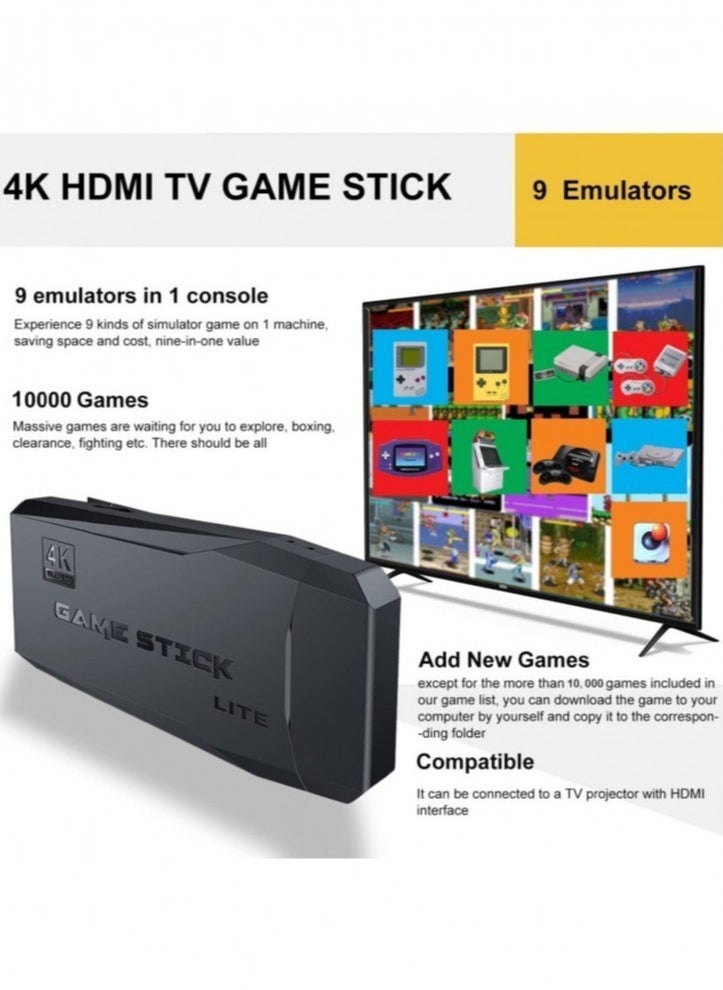 Generic Y3 Lite HD TV Game Console With 64Gcard 10000 Games 2 Controllers With 1 Stick 1 HD Extension Cable  - Image 5