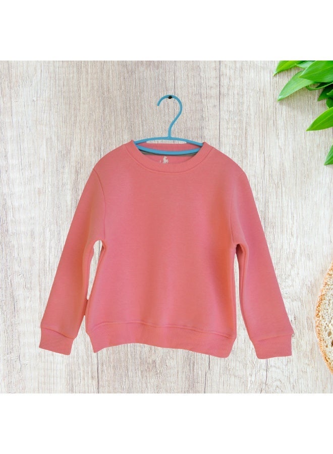 Horse Polo Sweatshirt Kids Plain,pink - Image 3